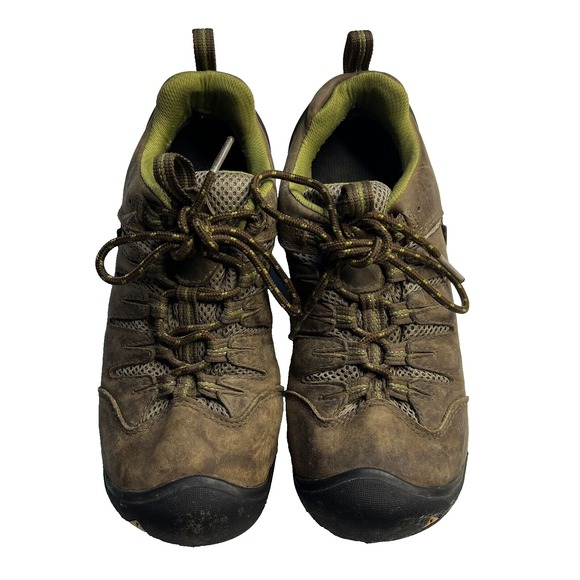 Keen‎ Boots Women 7.5 Trail Hiking Boot Brown Leather Round Toe Outdoor Camping - Picture 1 of 16